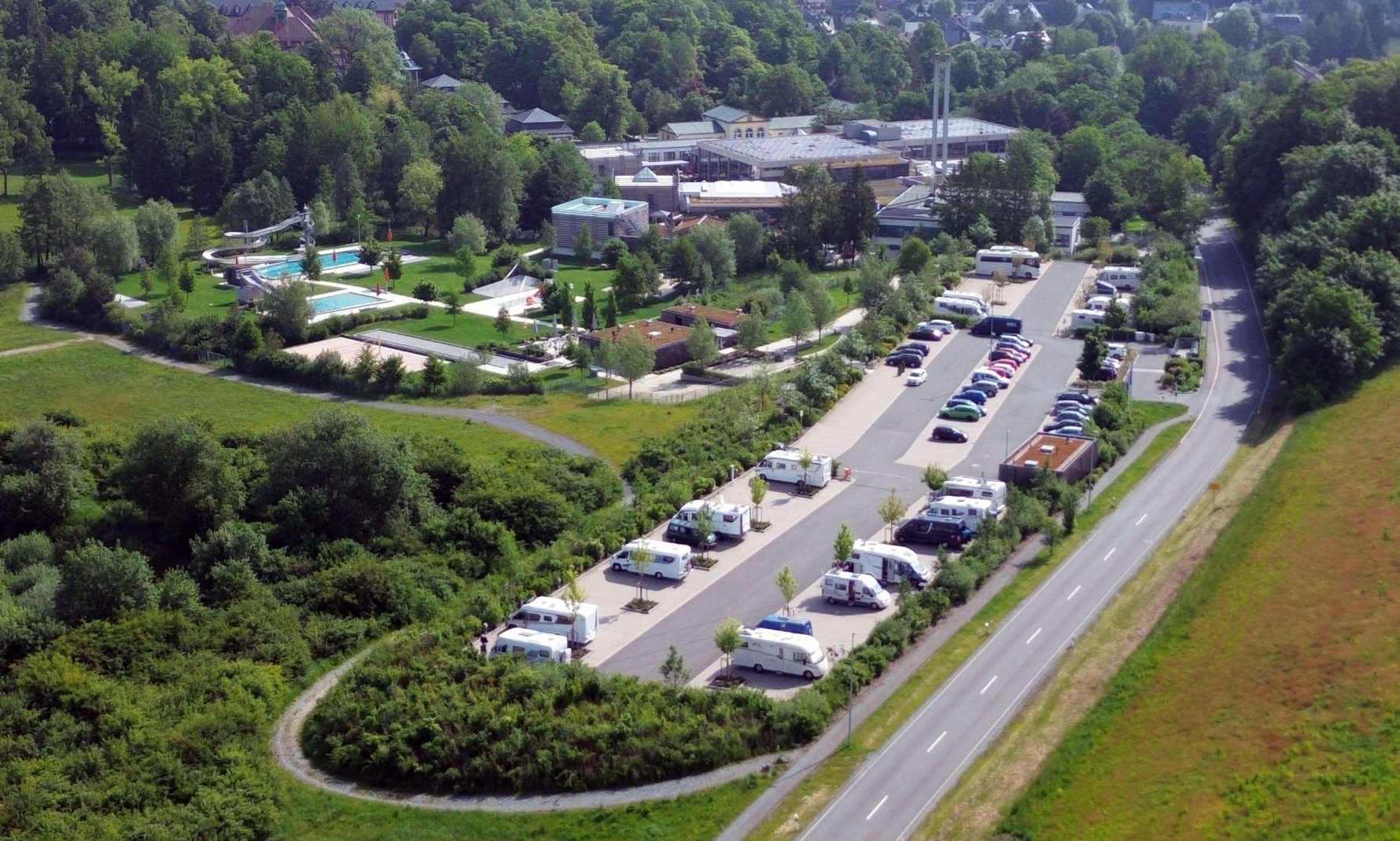 Wohnmobilstellplatz der Therme Bad Steben